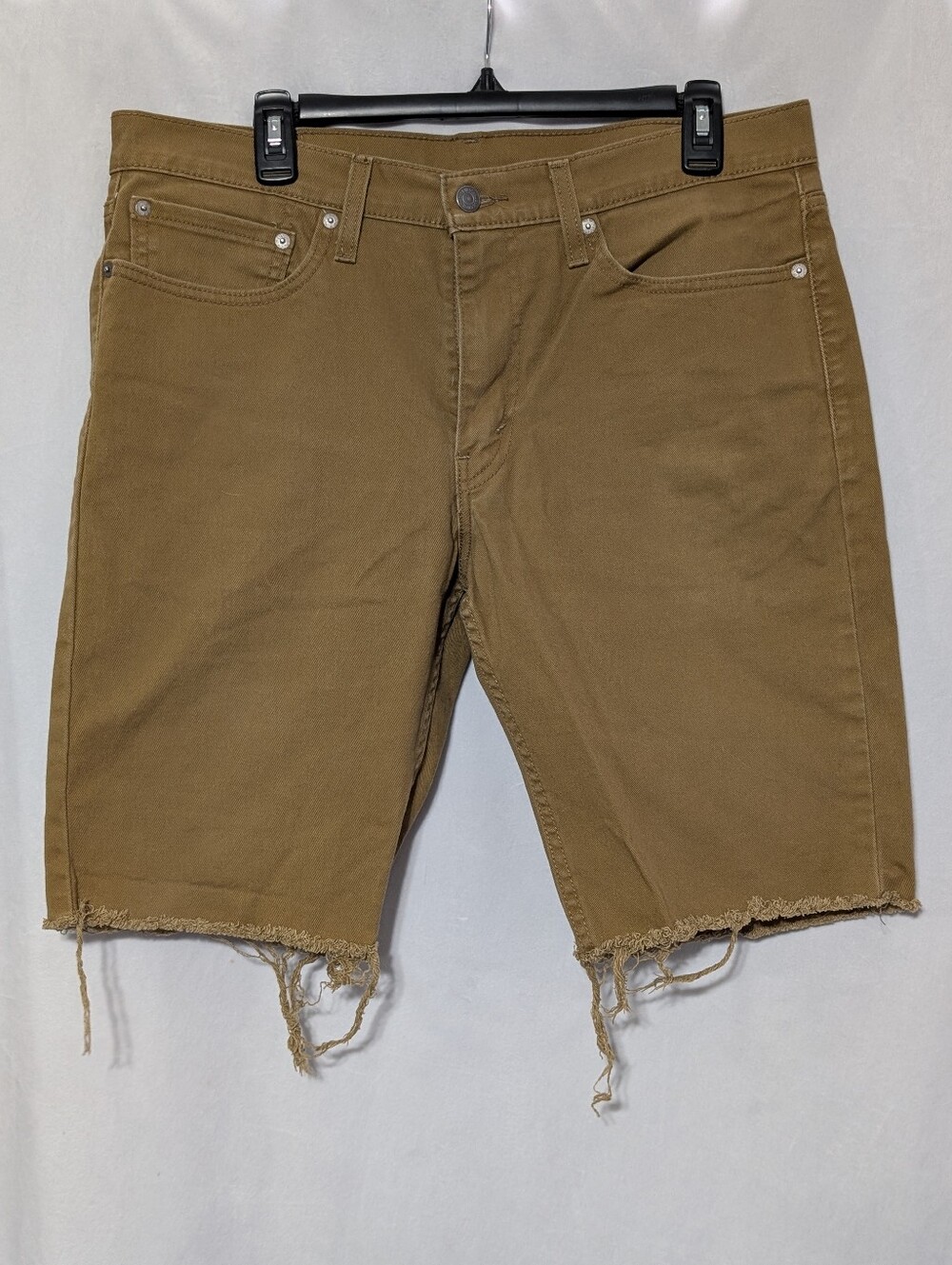Levi's Mens 511 Slim Fit 11" Cutoff Caraway Tan Jean Shorts 34 Waist